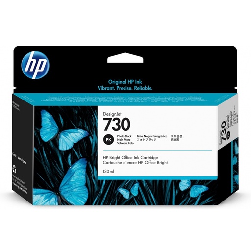 [PRI3570] Cartucho De Tinta HP 730 Color Negro Fotográfico Original 130ml