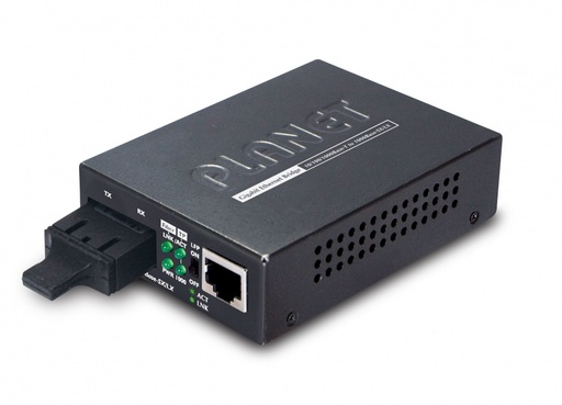 [SEC6773] Convertidor de medios 1000 mbps utp/fibra óptica mono-modo hasta 10 km, conector sc
