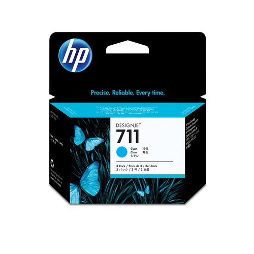 [PRI3767] Hp 711 cyan 3-pack 29ml tinta amplio formato cz134a