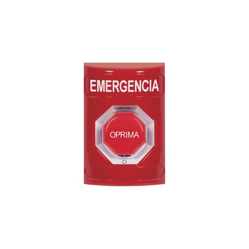 [ACC699598] Botón de Emergencia STI en Español Acción Mantenida Girar para Restablecer y LED Multicolor Rojo