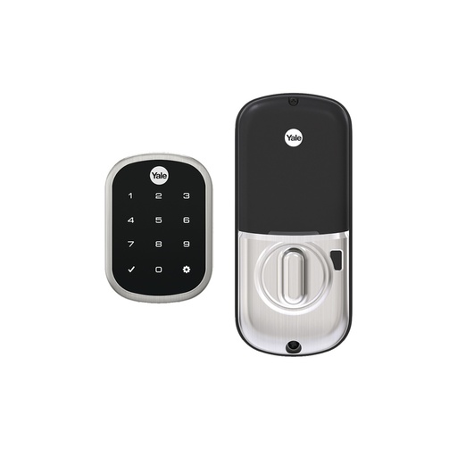 [SEC6947] Cerradura autónoma assure yrd256, niquel satinado, teclado discreto al frente,  pin, posible integración con zwave y apertura po