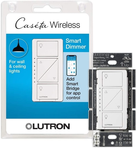 [ACC699609] Caseta Inteligente Atenuador (Dimmer) de Pared Aumenta/Disminuye Intensidad de Iluminación Integrable al HUB de Caseta y su App