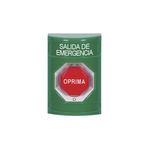 [ACC699619] Botón de Salida de Emergencia en Español Acción Mantenida Girar para Restablecer y LED Multicolor