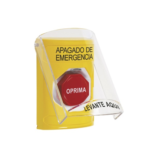 [ACC699813] Botón de Apagado de Emergencia con Tapa Protectora de Policarbonato Súper Resistente y Restablecimiento con Llave