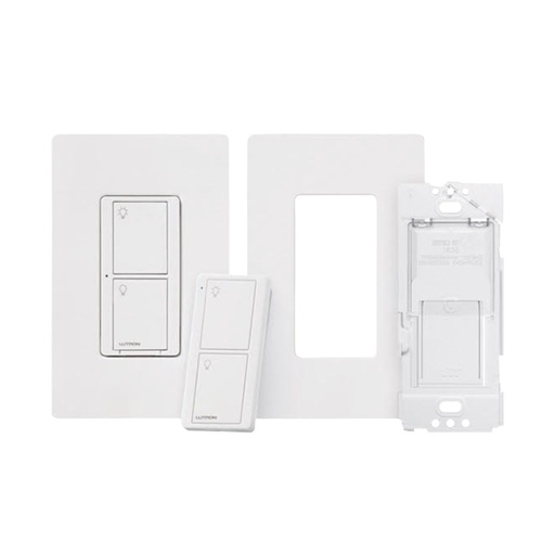 [ACC699829] Kit Tapa Para Pared Lutron 1 Puerto Incluye Apagador De Pared Control Remeto Inalámbrico Y Adaptador De Pared