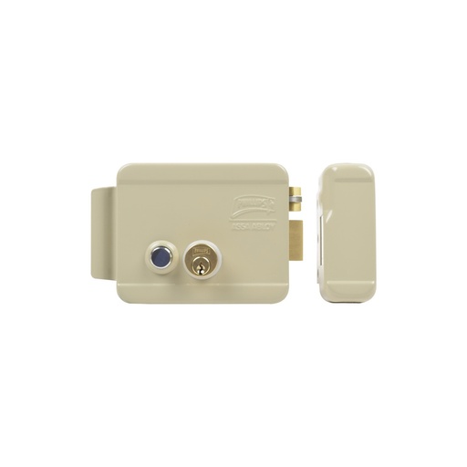 [SEC7111] Cerradura eléctrica / incluye llave /con botón integrado / izquierda / exterior