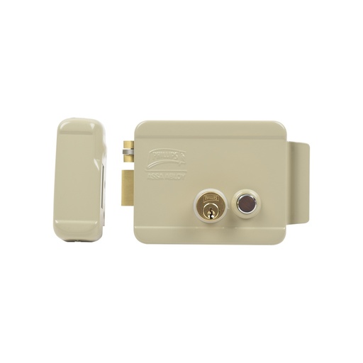 [SEC7127] Cerradura eléctrica / incluye llave / derecha/ con botón integrado /exterior