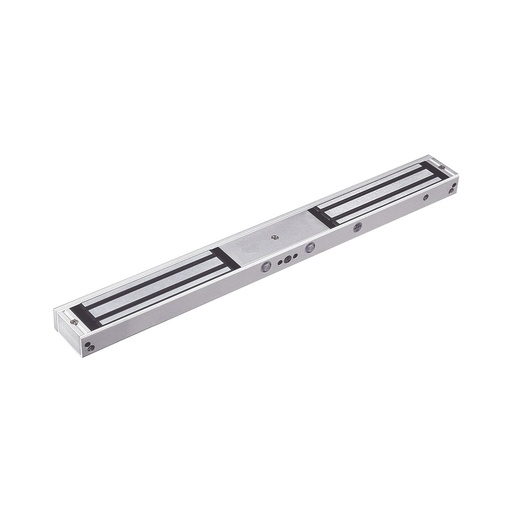 [SEC7356] Chapa magnética doble para aplicación en puertas de doble hoja. 1200 lbs(x 2). led indicador ultrabrillante