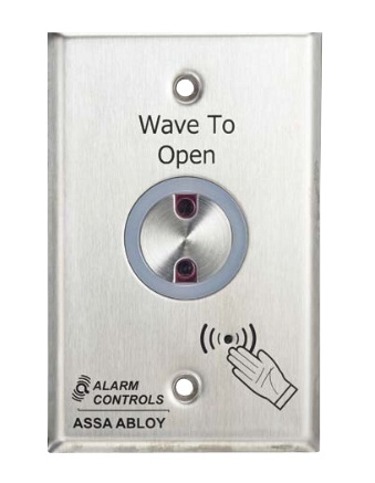 [ACC699941] Botón sin contacto para salida no,nc/ temporizador/ placa de acero inoxidable/ intemperie