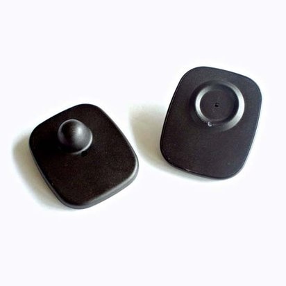 [SEC7515] Paquete de 100 tags rf para ropa, tipo mini square, color negro