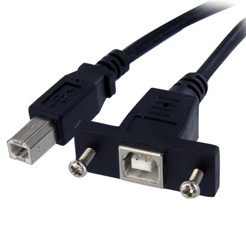 [WIR2527] Cable 0.3m extensor usb b montaje en panel hembra a macho .