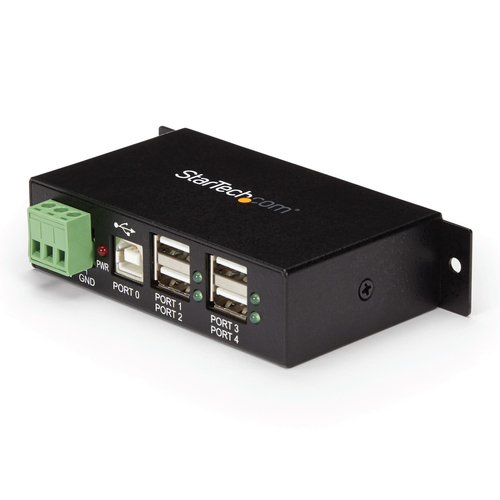 [WIR2528] Concentrador hub usb 4 puertos reforzado industrial alimentacio.