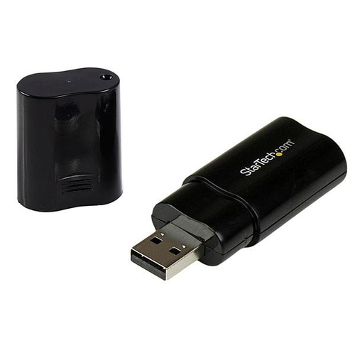 [ACC699998] Tarjeta de sonido estereo usb externa adaptador conversor negr.