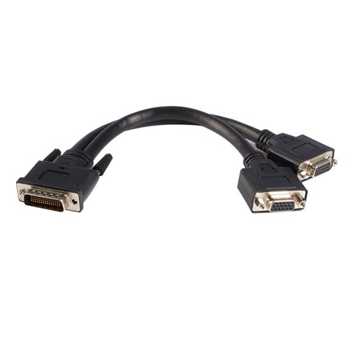 [WIR2543] Cable de 20cm lfh59 dms-59 a doble pantalla vga  .