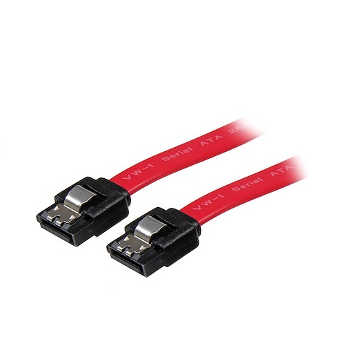 [WIR2553] Cable StarTech SATA con Cierre de Seguridad Macho - Macho 20cm Rojo