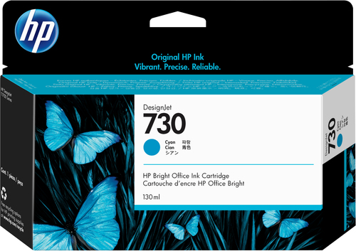 [PRI3823] Hp 730 cyan 130ml tinta amplio formato p2v62a