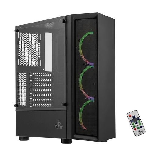 [CAB27499] Gabinete Gamer Yeyian YCH-ATAB-01BK Ventle Master ATX 3 Ventiladores ARGB Sin Fuente