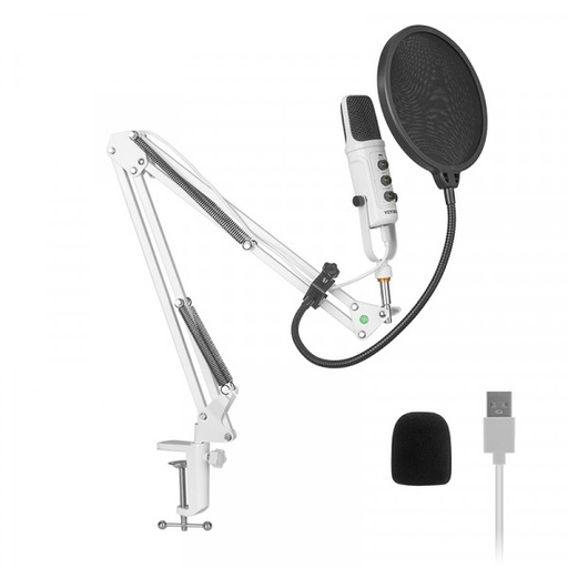 [AUD71035] Micrófono Para Streaming Con Condensador Yeyian Agile Soporte De Brazo Retráctil 80Hz-20KHz USB