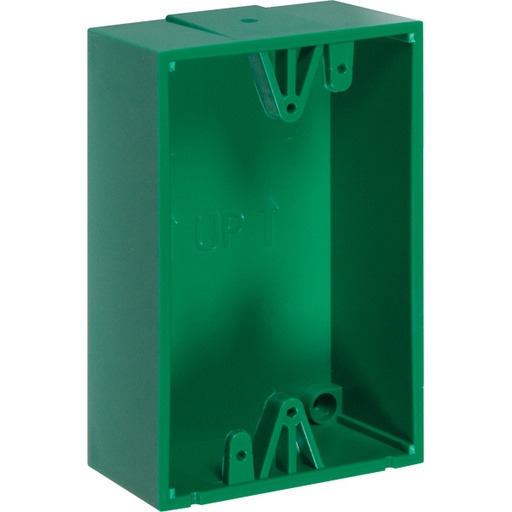 [SEC8338] Caja de montaje color verde para botones de emergencia sti