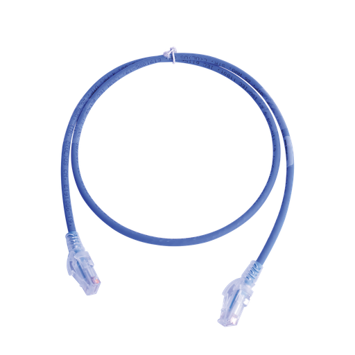 [NET4725] Patch cord mc6 modular cat6 utp, cm/ls0h, 3ft, color azul, versión bulk (sin empaque individual)