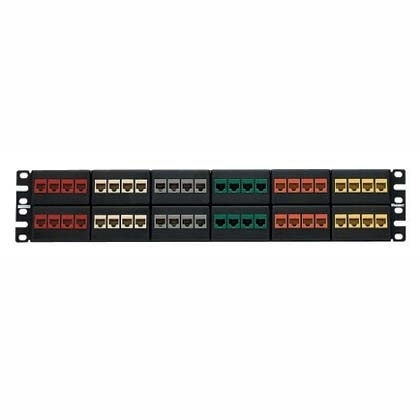 [WIR2630] Panel de parcheo modular keystone (sin conectores), de 48 puertos, identificación con etiqueta adhesiva, 2ur