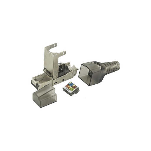 [WIR2632] Plug modular rj45 blindado categoría 6a -sin herramienta, para terminación en campo 