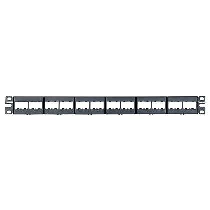 [WIR2637] Panel de parcheo modular mini-com (sin conectores), plano, sin blindaje, de 24 puertos, 1ur
