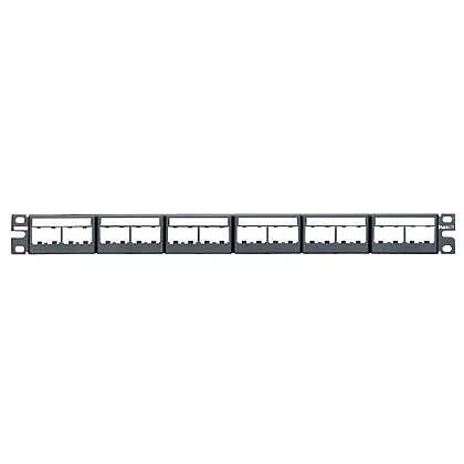 [WIR2653] Panel de parcheo modular mini-com (sin conectores), plano, sin blindaje, con etiqueta y cubierta, de 24 puertos, 1ur
