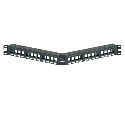 [WIR2654] Panel de parcheo modular keystone (sin conectores), angulado, de 24 puertos, 1ur