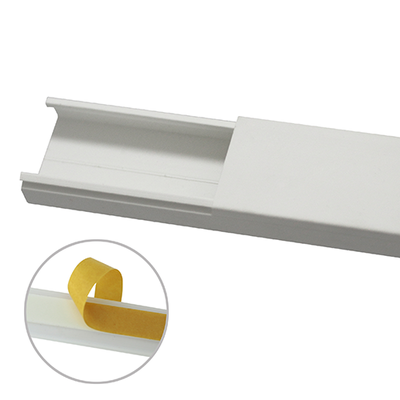 [WIR2661] Canaleta en color blanco sin división, 35 x 17 mm tramo 6 pies, con cinta adhesiva (5301-21262) 