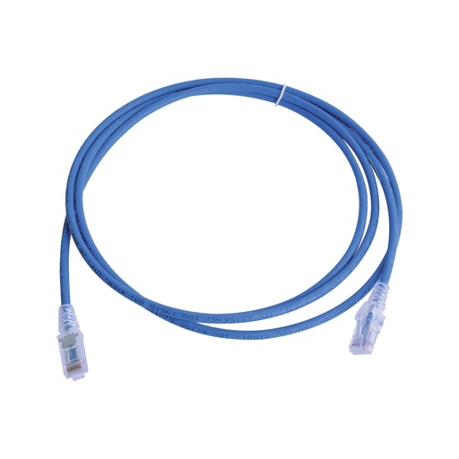 [NET4733] Patch cord mc6 modular cat6 utp, cm/ls0h, 7ft, color azul, versión bulk (sin empaque individual)