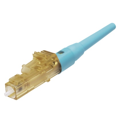 [WIR2688] Conector de fibra óptica lc simplex opticam, multimodo 50/125 om3/om4, pre-pulido, color aqua