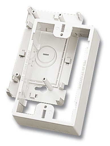 [WIR2691] Caja de montaje superficial, para placas de pared (face plates), color blanco