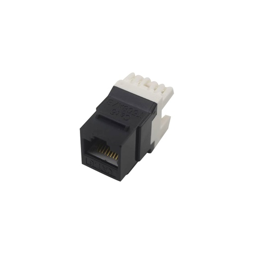 [WIR2725] Módulo jack keystone cat6 con terminación en ángulo 180 º  color negro