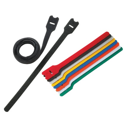 [WIR2730] Kit de 10 cintas de contacto, de 12.7mm (.50in) de ancho, 203mm (8in) de largo, color negro