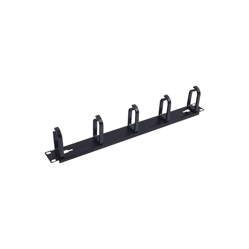 [WIR2756] Organizador de cables con 5 anillos, 1u, 19" color negro