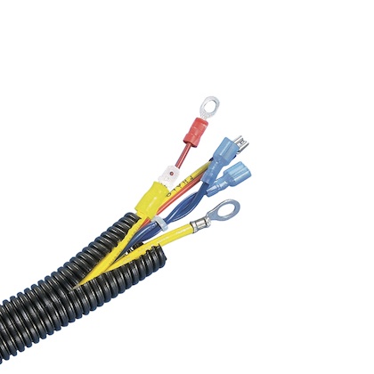 [WIR2787] Tubo corrugado abierto para protección de cables, .38in (9.7 mm) de diámetro, 30.5 m de largo, color negro