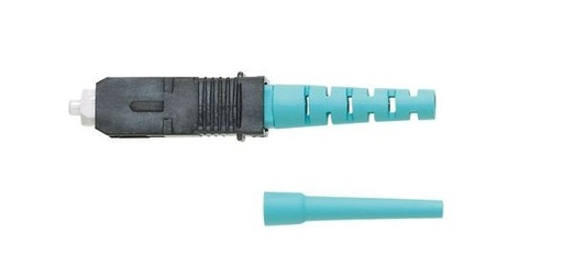 [WIR2801] Conector de fibra óptica sc simplex opticam, multimodo 50/125 om3/om4, pre-pulido, color aqua
