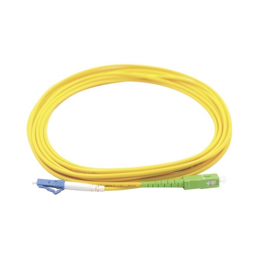 [WIR2804] Jumper de fibra óptica monomodo lc/upc sc/apc simplex, color amarillo 3 metros