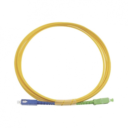 [WIR2812] Jumper de fibra óptica monomodo sc/upc sc/apc simplex, color amarillo 1 metro