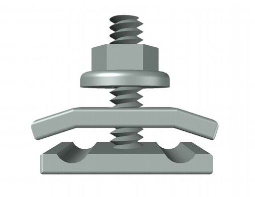 [WIR2813] Kit 1 versión light para unir tramos de charola mallafils, con acabado electro zinc