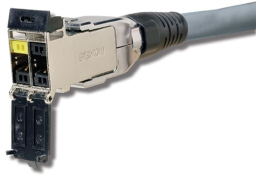 [WIR2820] Jack tera categoria 7a, con puerta protectora, para aplicaciones de servicios compartidos, color negro