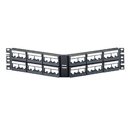 [WIR2841] Panel de parcheo modular mini-com (sin conectores), angulado, sin blindaje, con etiqueta y cubierta, de 48 puertos, 2ur