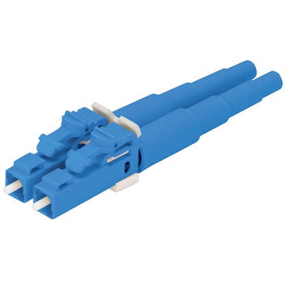 [WIR2851] Conector de fibra óptica lc duplex opticam, monomodo 9/125 os2, pre-pulido, color azul