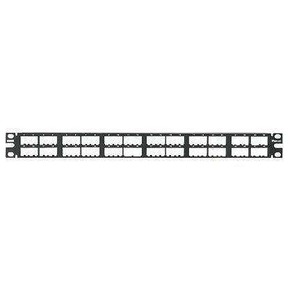 [WIR2857] Panel de parcheo modular mini-com (sin conectores), plano, sin blindaje, alta densidad, de 48 puertos, 1ur