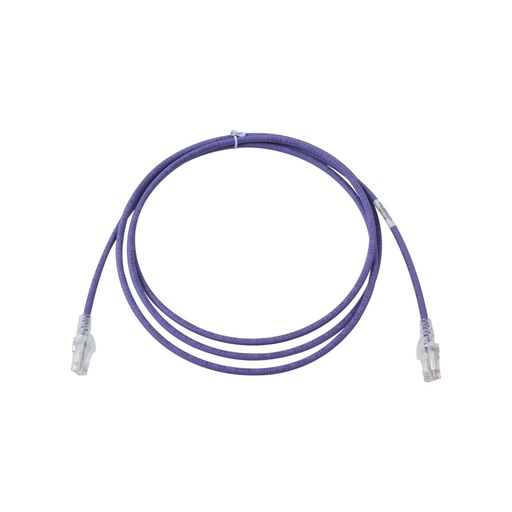 [NET4776] Patch cord mc6 modular cat6 utp, cm/ls0h, 7ft, color violeta, versión bulk (sin empaque individual)