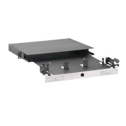[WIR2880] Panel de distribución de fibra óptica, acepta 3 placas fap o fmp, bandeja deslizable, hasta 72 fibras, color negro, 1ur
