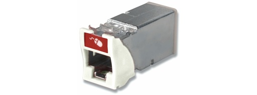 [NET4785] Jack z-max cat6a, utp, montaje híbrido en placa de pared (plano y angulado), color blanco, versión bulk (sin empaque individual)