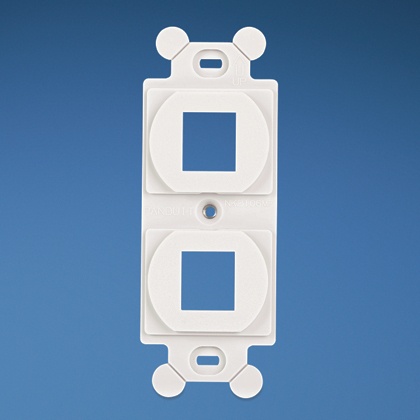 [WIR2914] Marco de módulo dúplex, para placas frontales estándar nema 106, acepta 2 módulos keystone, color blanco