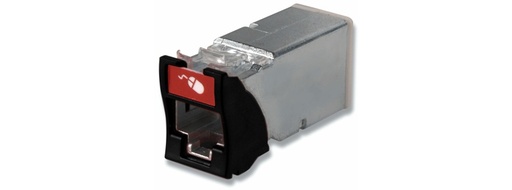 [WIR2932] Jack z-max cat6a, blindado, montaje híbrido en placa de pared (plano y angulado), color negro